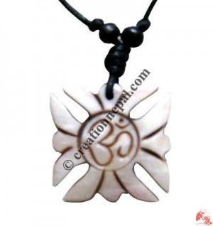 Square shape Endless knot art pendant2