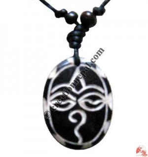 Buddha eye oval amulet