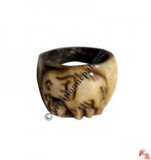 Elephant design finger ring