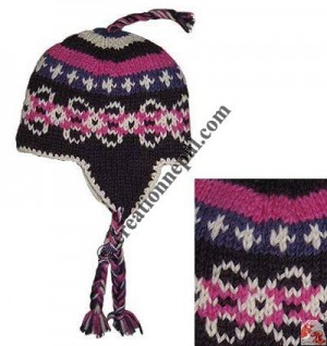 Kids woolen ear hat5