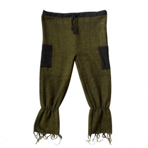 Loomed woolen frills trouser