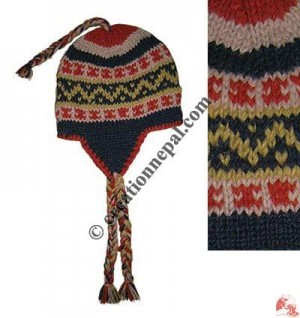 Kids woolen ear hat12