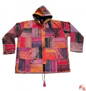 Shama cotton patch-work jacket