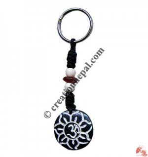 Bone carved key chain 40