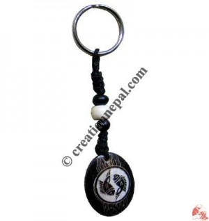 Bone carved key chain 23