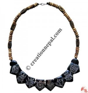 8-Auspicious signs bone necklace 2