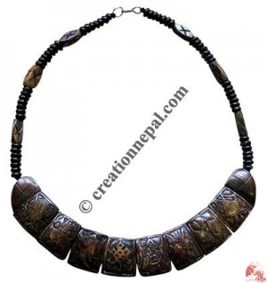 8-Auspicious signs bone necklace 4