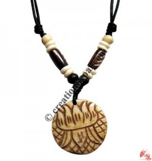 Carved bone pendant50