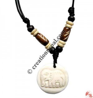 Carved bone pendant65