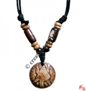 Carved bone pendant125