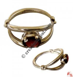 Eye design silver finger ring1