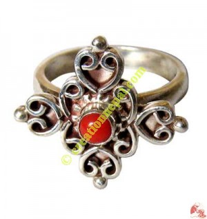 Square design silver finger ring2