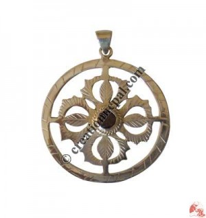 Auspicious Dorje silver pendant2