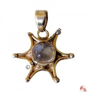 Small star silver-Moonstone pendant