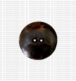 Plain round shape bone button2 (packet of 10)