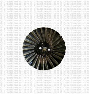 Lines carved mediun bone button (packet of 10)