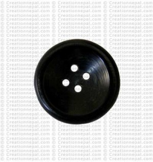 Plain round shape medium bone button (packet of 10)