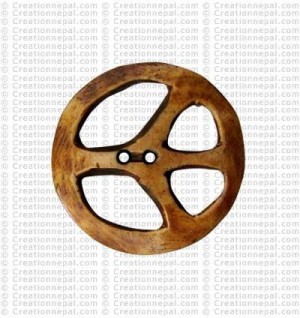 Peace bone button (Packet of 10)