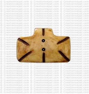 Pot shape bone large button (packet of 10)