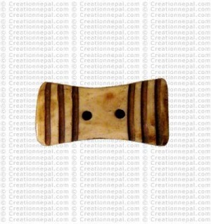 Sim ple vertical bone button (packet of 10)
