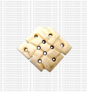 Endless knot bone button2 (Packet of 10)