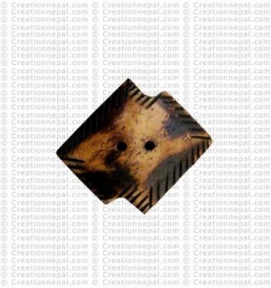 6-corner bone button (packet of 10)