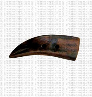 Tiger teeth shape flat button (packet of 10)