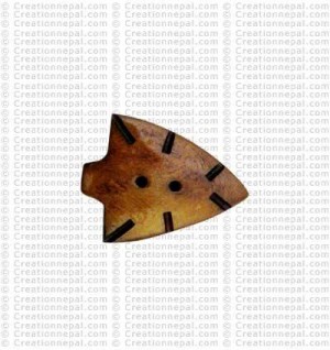 Triangular bone button (packet of 10)