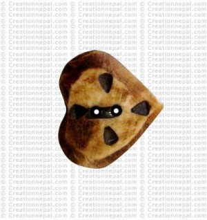 Heart shape small button 2 (Packet of 10)