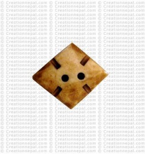 Parallel shape bone small button (packet of 10)