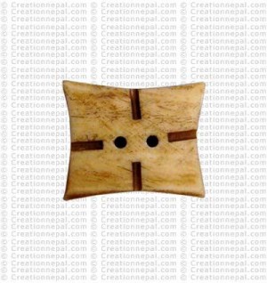 Silple carved 4-corner button (packet of 10)