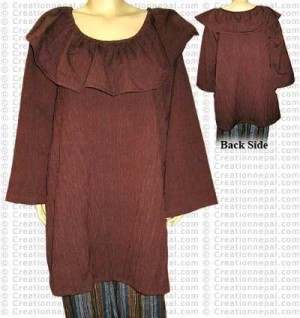 Loose neck cotton top