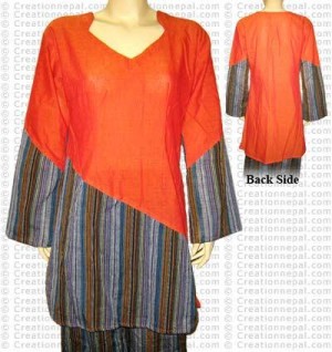 2-color cotton dress