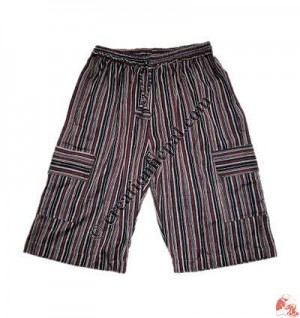 Thin cotton box pocket half  trouser