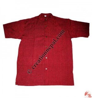 Cotton half sleeves full button shirt