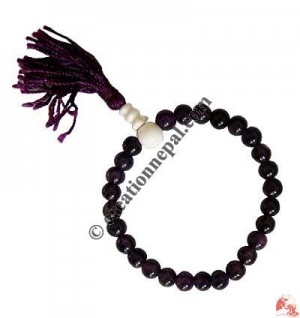 Amethyst 7 mm 27 beads wrist mala