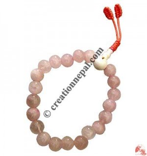 Rosequartz 9 mm 21 beads wristband