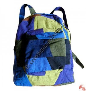 Plain pieces patch-work day bag
