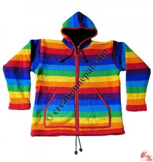 Woolen rainbow jacket