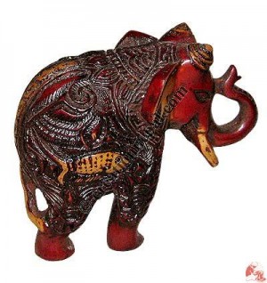 Carved medium elephant