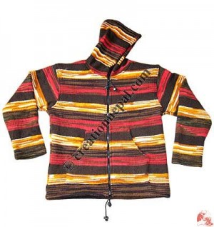 Woolen hooded jacket101