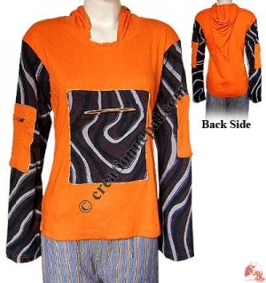 Front pocket ribbed jacket