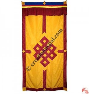 Endless knot polyester door-curtain1