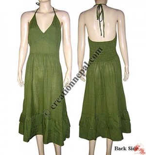 Plain halter dress1
