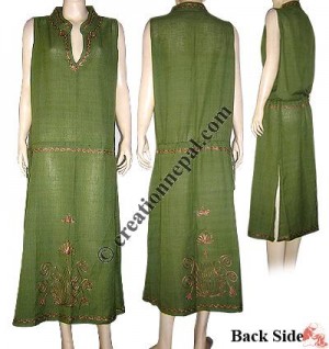 Cotton sleeves dress1