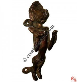 Typical lion design brass door handle
