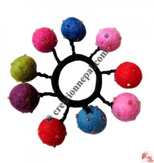 Tiny beads decorated felt-beads hairband 2
