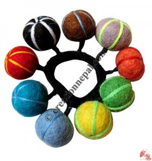 Thread decorated beads hairband