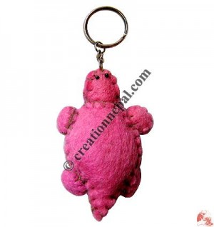 Felt turtle key-ring