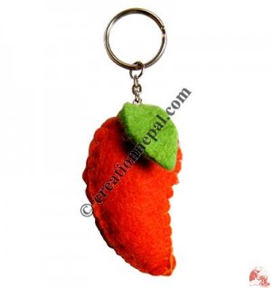 Mango shape felt key-ring